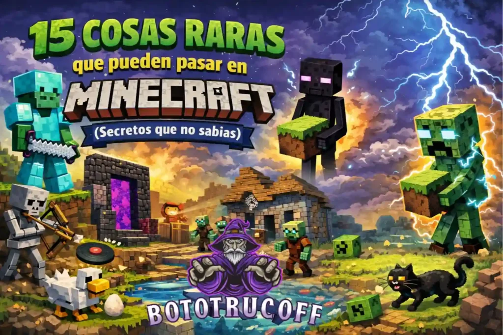 15 cosas raras que pueden pasar en minecraft (secretos que no sabías)