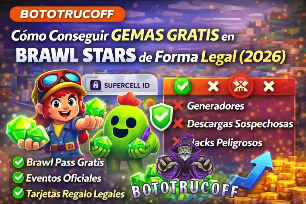 cómo conseguir gemas gratis en brawl stars de forma legal (2026) bototrucoff