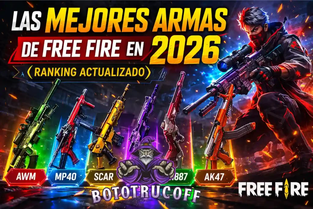 las mejores armas de free fire en 2026